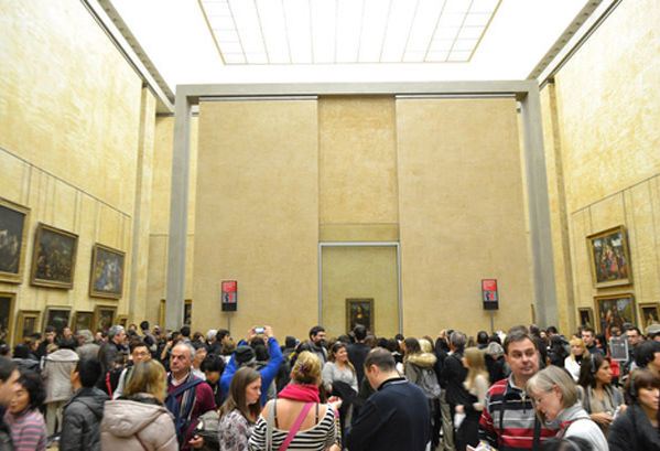 The Mona Lisa is considered a predominant focus at the Louvre.