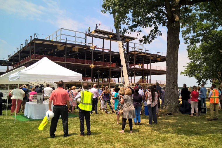 Topping Out Ceremony of CCBC's Carol Diane Eustis Center for Health Professions