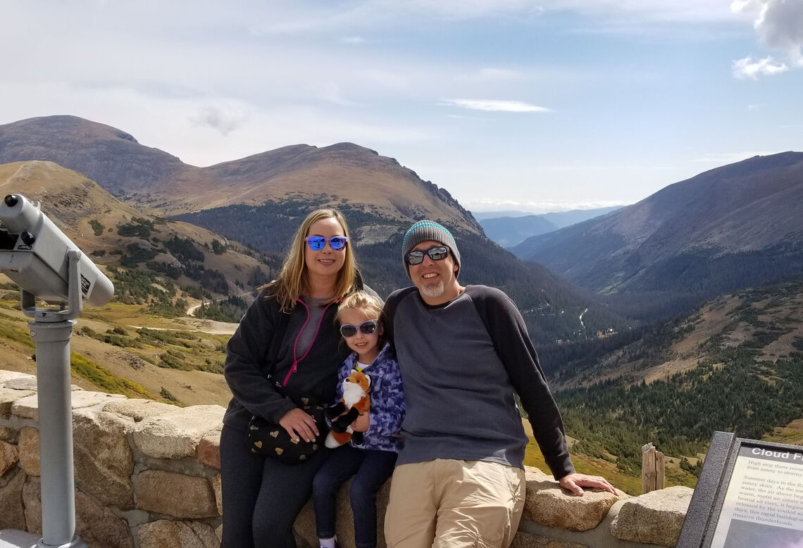Scott Moir & family in Rocky Mountain National Park